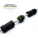 Kingda Зрощувач STP, cat.6A, RJ45 to RJ45, IP68 Kingda (KD-CP3010SHC6A)