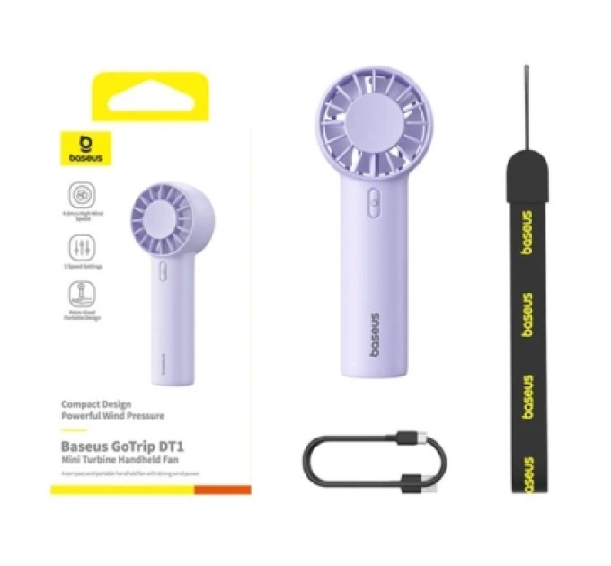 Xiaomi Вентилятор Xiaomi Baseus GoTrip-DT1 Nebula Purple (BASEUS-DT1)