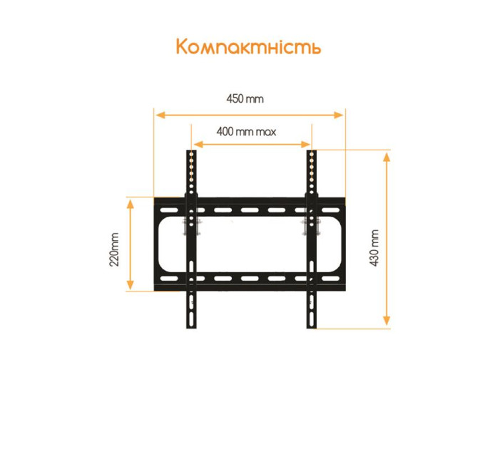 ACCLAB Кронштейн ACCLAB AL-FR40T (1283126485794SG) (VESA400х400)