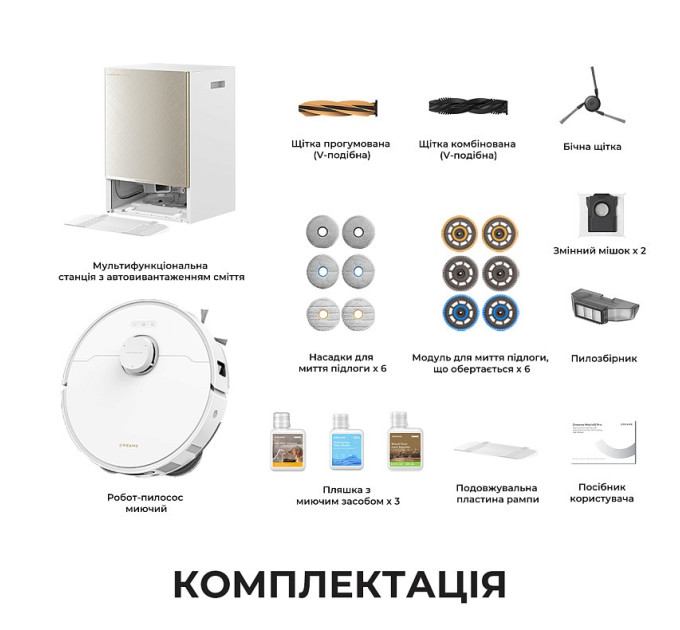 Dreame Робот-пилосос Dreame Bot Matrix 10 Pro White (RLM61HE-Wh)
