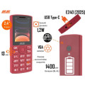 2E Мобільний телефон 2E E240 2025 Red (794300867219)