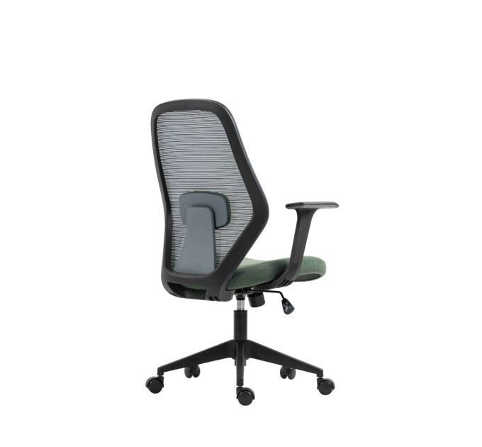 2E Крісло 2E OFFICE OC110, тканина, фіксовані підлокітники, темно-зелений