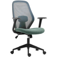 Крісло 2E OFFICE OC110, тканина, фіксовані підлокітники, темно-зелений