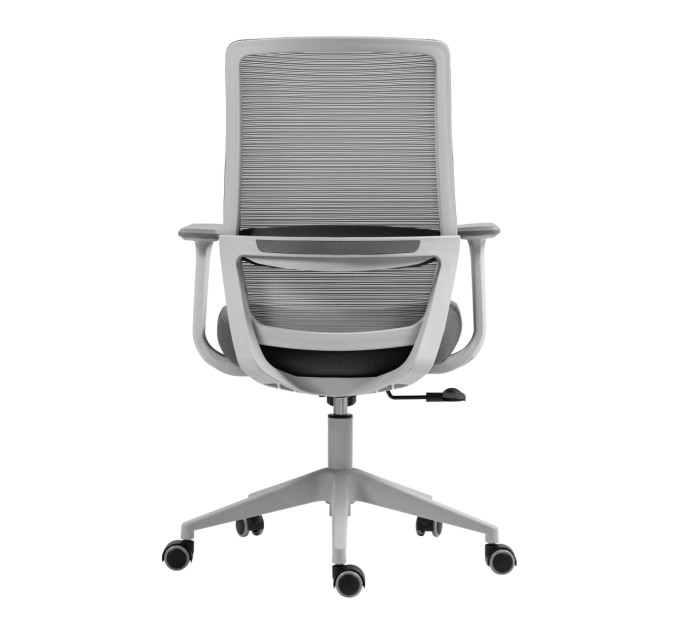 2E Крісло 2E OFFICE OC140, тканина, фіксовані підлокітники, сірий