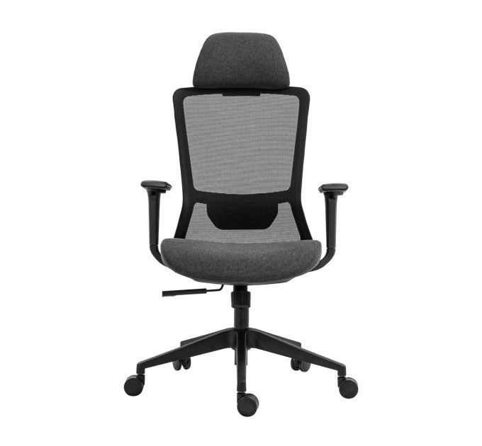 2E Крісло 2E OFFICE OC150, тканина, 4D-підлокітники, підголівник, чорний