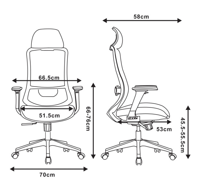 2E Крісло 2E OFFICE OC150, тканина, 4D-підлокітники, підголівник, чорний