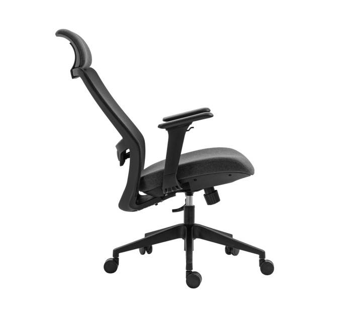 2E Крісло 2E OFFICE OC150, тканина, 4D-підлокітники, підголівник, чорний