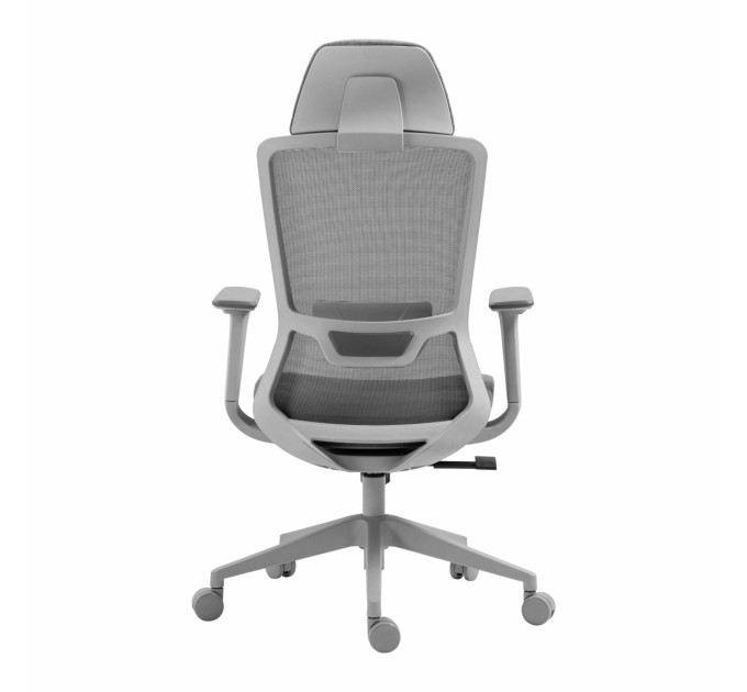 2E Крісло 2E OFFICE OC150, тканина, 4D-підлокітники, підголівник, сірий