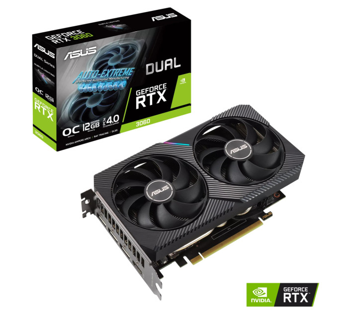 ASUS Відеокарта ASUS GeForce RTX 3060 12GB GDDR6 DUAL OC V2 DUAL-RTX3060-O12G-V2
