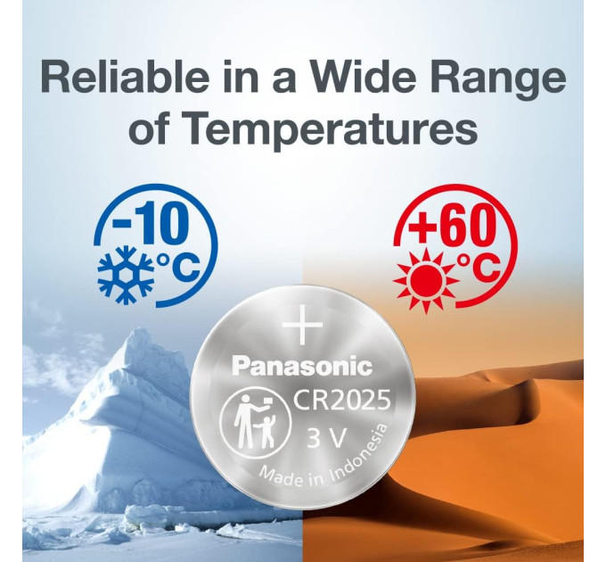 Panasonic Батарейка Panasonic літієва CR2025 блістер, 1 шт.