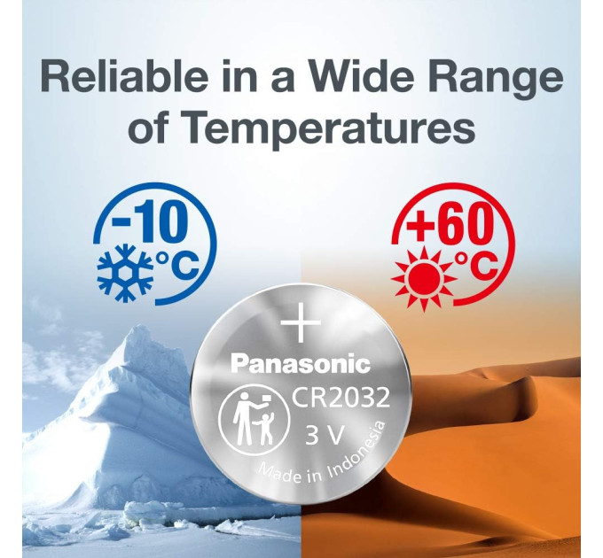 Panasonic Батарейка Panasonic літієва CR2032 блістер, 1 шт.