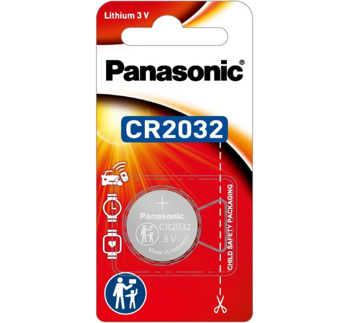 Panasonic Батарейка Panasonic літієва CR2032 блістер, 1 шт.