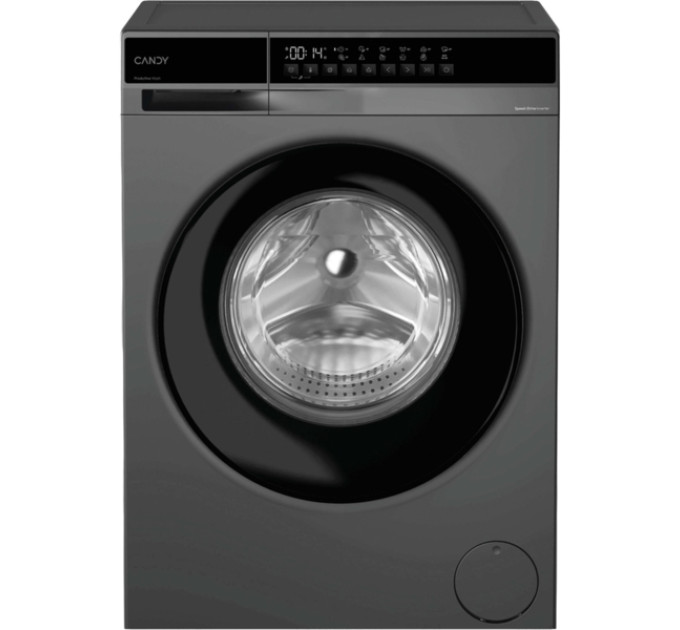 Candy Пральна машина Candy ProWash 100 фронтальна, 7кг, 1200, A, 43.9см, дисплей, пара, інвертор, люк чорний, cріблястий