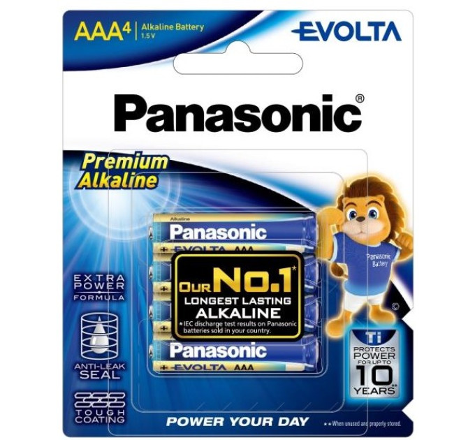 Panasonic Батарейка Panasonic Evolta лужна AAA блістер, 4 шт.