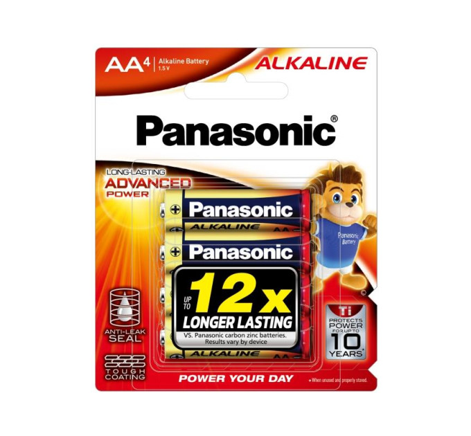 Panasonic Батарейка Panasonic Alkaline Power лужна AA блістер, 4 шт.
