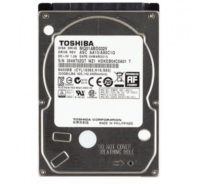 TOSHIBA_ Накопичувач HDD 2.5" SATA 320GB Toshiba 5400rpm 8MB (MQ01ABD032V) Ref