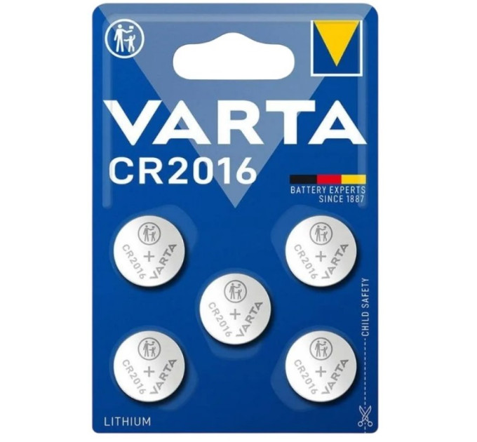 Varta Батарейка Varta CR2016 BL 5 шт.