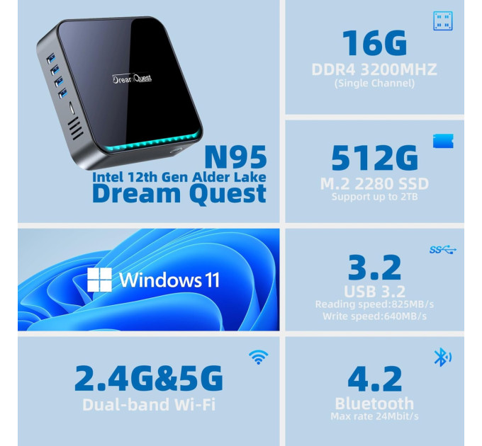 DreamQuest Неттоп DreamQuest Office (Z000001006650)