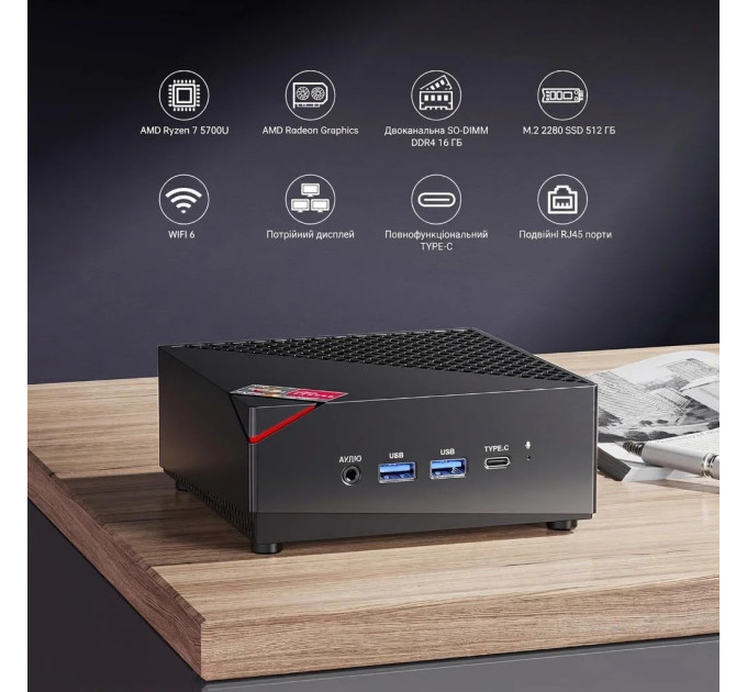 NiPoGi Неттоп NiPoGi AM06 Pro (794969091659)