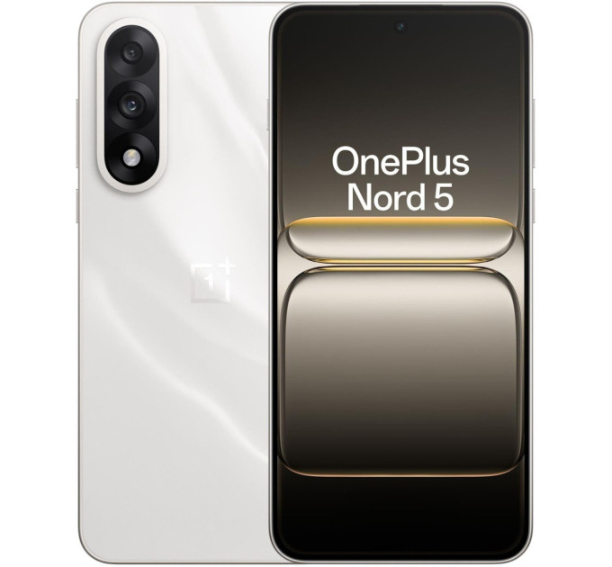 OnePlus Смартфон OnePlus Nord 5 5G6.83" 8/256ГБ, 2SIM, 5200мА•год, білий