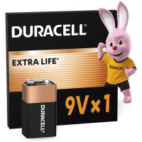 Лужні батарейки Duracell 9V, 1 шт.