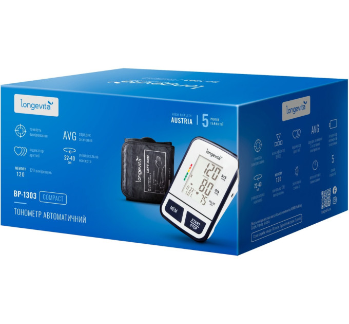 Longevita Автоматичний тонометр Longevita ВР-1303