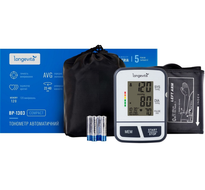 Longevita Автоматичний тонометр Longevita ВР-1303