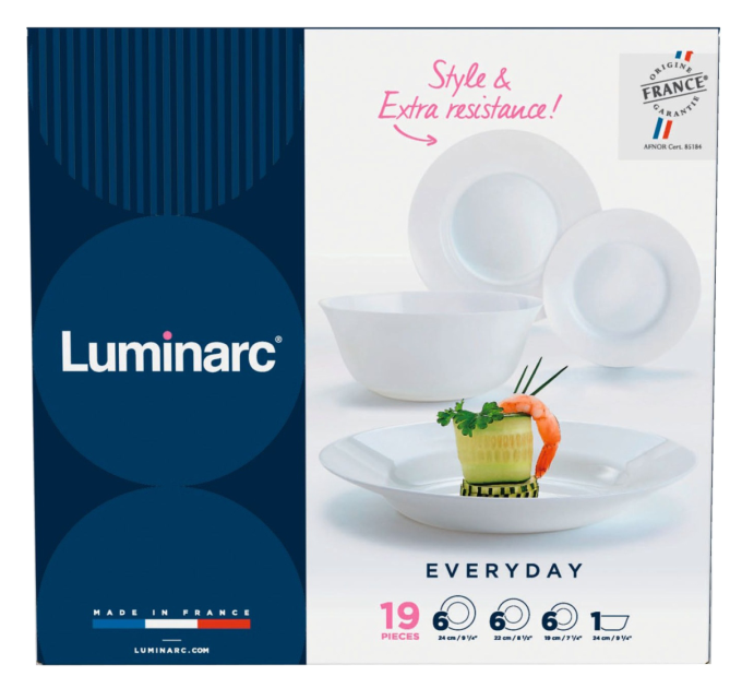 Luminarc Сервіз столовий LUMINARC EVERYDAY, 19 предметів