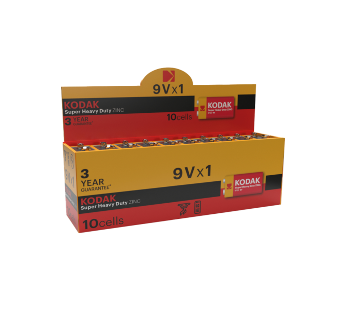 Kodak Батарейка KODAK EXTRA HEAVY DUTY 6F22 1 шт. коробка