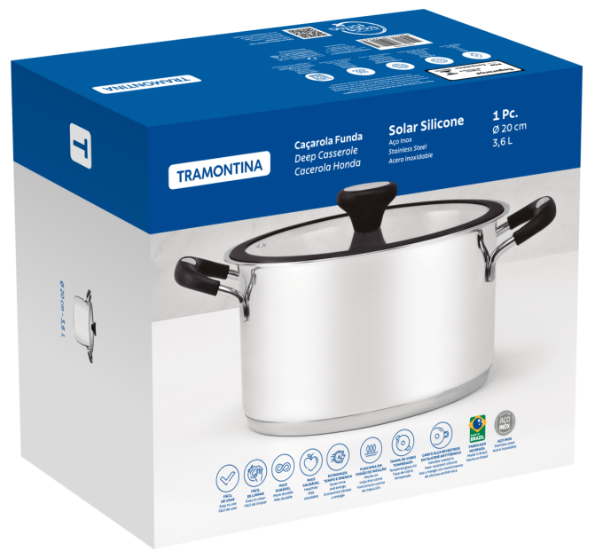 Tramontina Каструля Tramontina Solar silicone (3.6 л) 20 см