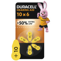 Батарейки для слухових апаратів Duracell розмір 10, 6 шт.