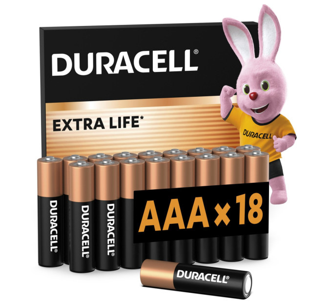 Duracell Лужні батарейки Duracell AAA, 18 шт.