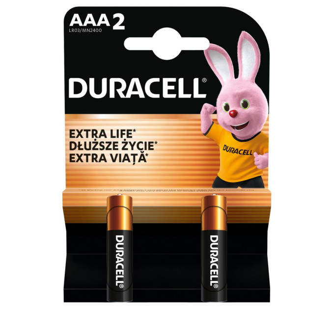 Duracell Лужні батарейки Duracell AAA, 2 шт.