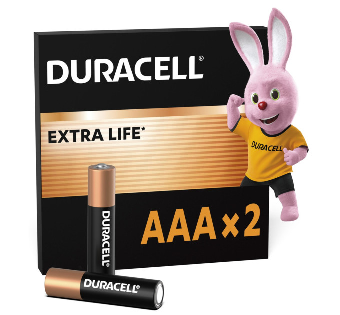 Duracell Лужні батарейки Duracell AAA, 2 шт.