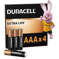 Лужні батарейки Duracell AAA, 4 шт.