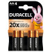 Duracell Лужні батарейки Duracell AA, 4 шт.