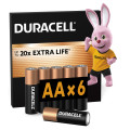 Duracell Лужні батарейки Duracell AA, 6 шт.