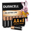 Duracell Лужні батарейки Duracell AA, 8 шт.