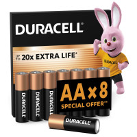 Лужні батарейки Duracell AA, 8 шт.