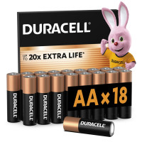 Лужні батарейки Duracell AA, 18 шт.