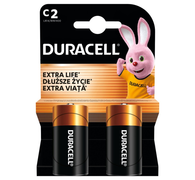 Duracell Лужні батарейки Duracell C, 2 шт.