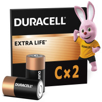 Лужні батарейки Duracell C, 2 шт.
