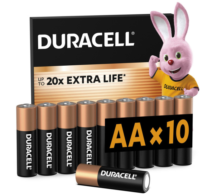Duracell Лужні батарейки Duracell LR06 MN1500 уп. 1x10 шт.