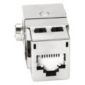 Molex Модуль Molex DataGate+ 1xRJ45(WE8W)/STP360DEG,568A/B,PowerCat5e White