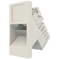 Розетковий модуль Molex Euromod 50х25/1xRJ45/M1 кутовий/STP PowerCat5е White