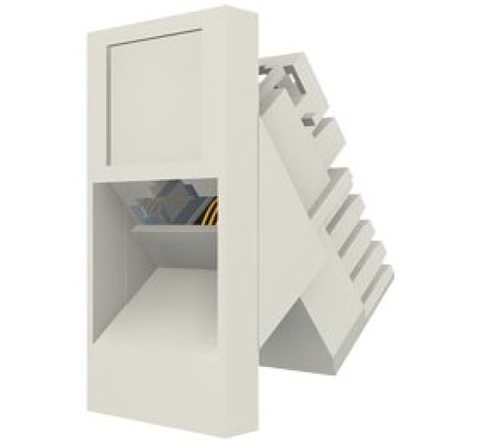 Molex Розетковий модуль Molex Euromod 50х25/1xRJ45/M1 кутовий/STP PowerCat5е White