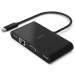 Belkin Перехідник Belkin USB-C to Ethernet, HDMI, VGA, USB-A, black (AVC005BTBK)