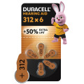 Duracell Батарейки для слухових апаратів Duracell розмір 312, 6 шт.
