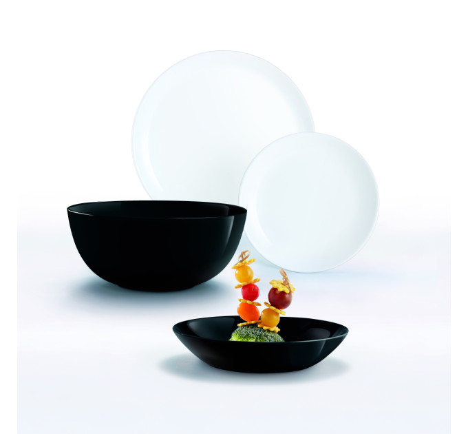 Luminarc Сервіз LUMINARC DIWALI BLACK & WHITE, 19 предметів