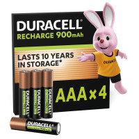 Акумулятори Duracell Rechargeable AAА 900 mAh, 4 шт.